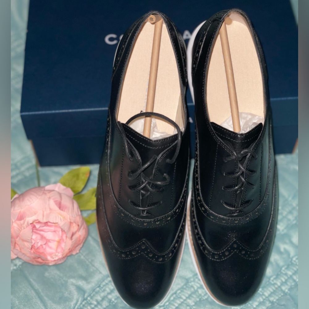 NIB Cole Haan Women’s Original Grand Wing II, Size 11M, Black/Optic White - Picture 7 of 7